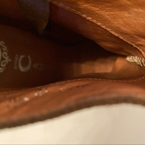 JEFFREY CAMPBELL SHOES BOOTS ANKLE BOOTIES BROWN SUEDE LEATHER WEDGE ZIP - Picture 15 of 15